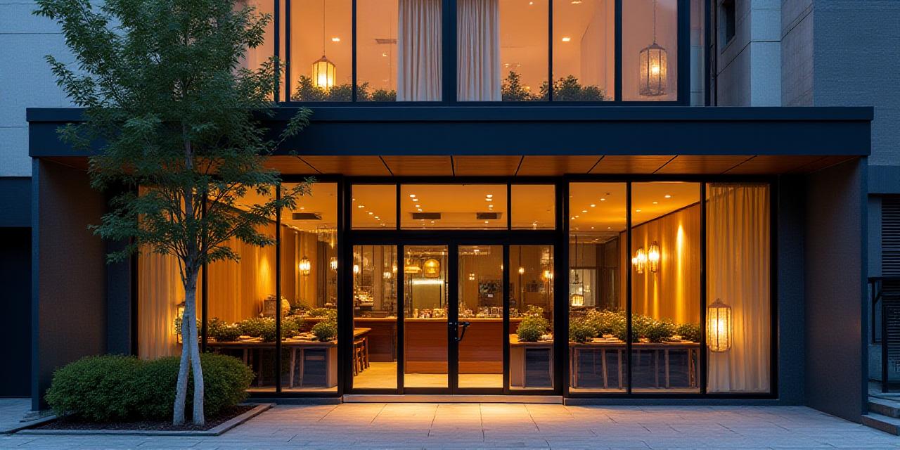 Eaves & Spices 青山通り沿いのエントランス